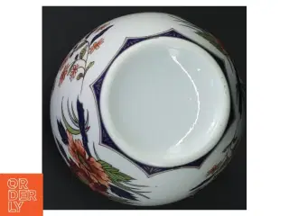Porcelæns vase med blomster motiv (str. 14 cm)