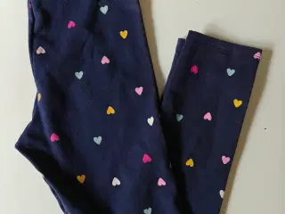 Leggings med fine hjerter, str 140