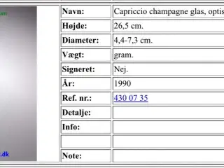 Købes CAPRICCIO champagneglas
