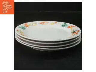 Sæt af 4 dekorative tallerkener fra Mads Stage (str. Ø 19 cm)