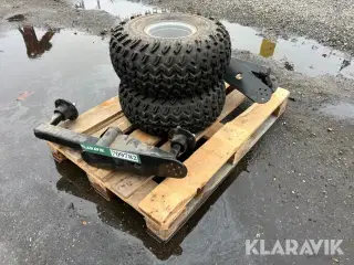 Boogieaksler med hjul 2 styk