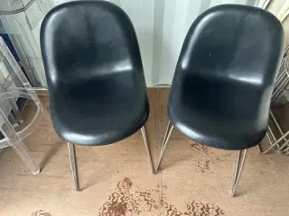 GUBI 3D Dining stole i læder