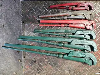 6 stk. rørtænger sælges. 