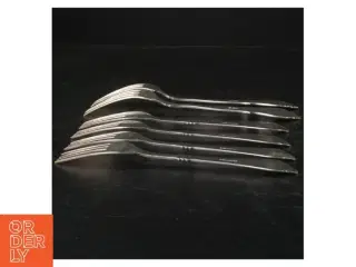 6 gafler, 2-tårnet sølvplet