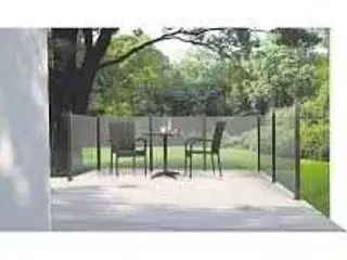 4 stk Nordic glashegn med aluskinne - klar 80x100 cm