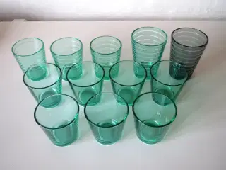 Iittala drikkeglas, 7 Kaj Franck og 5 Aino Aalto