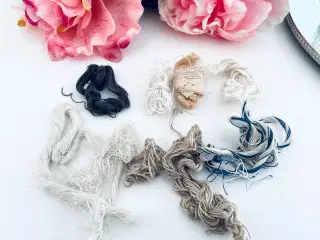 Broderigarn blandet rester 