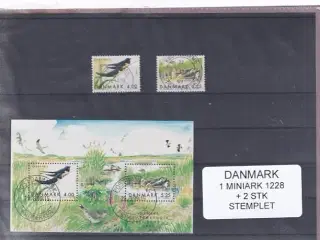 Danmark - Miniark 1228  + enkeltmærker - Stemplet