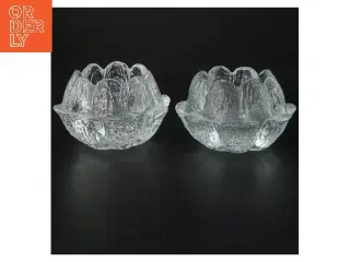 Glasskåle, blomstermønster (str. 13,5 cm)