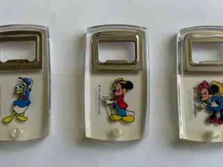 3 stk. Disney oplukker, Anders And, Mickey, Minnie