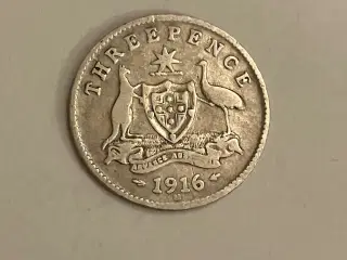 Three pence 1916 Austrailia