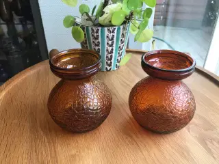 2 stk. gamle karamelfavede hyacintglas