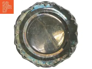 Antikt metal fad (str. Ø 25 cm)