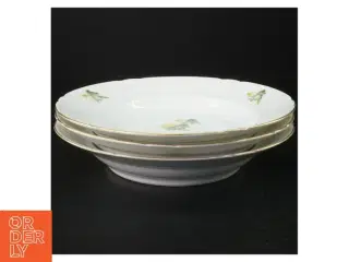 Dybe porcelænstallerker med Erantismotiv (3 stk) fra B&G (str. Ø 21 cm)