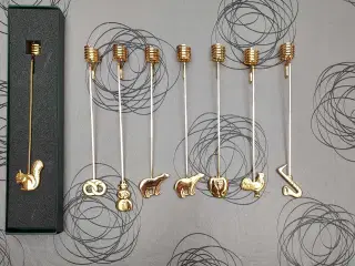 Georg Jensen forgyldte lysholdere 