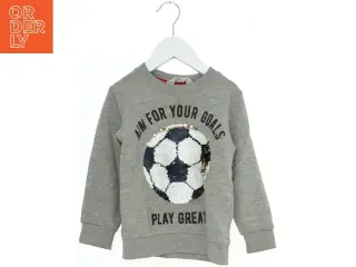 Grå sweatshirt med paillet design fra H&M (str. 104)