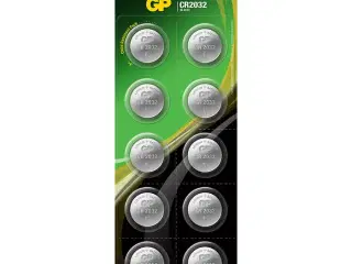 GP knapcelle, Lithium, CR 2032-C10, 8-pak