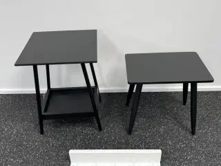 Lampebord 40x40x55 + skammel + knagerække