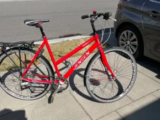 Rød jensen damecykel 57 cm med 7 gear