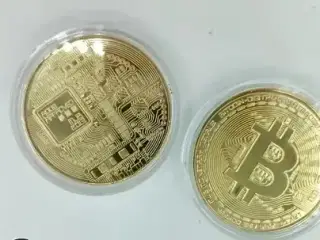   Smuk Bitcoin - guldbelagt mønt  
