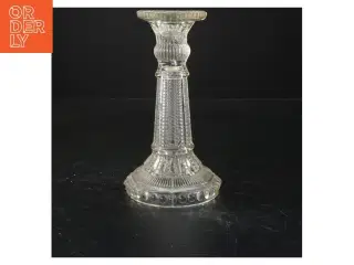 Lysestage i glas (str. 18 cm)