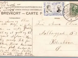 Julemærke 1907 på Postkort