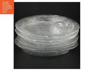 Glasfad, Ø 24 cm fra svenske Royal Krona (str. Ø. 24 cm) 6 stk