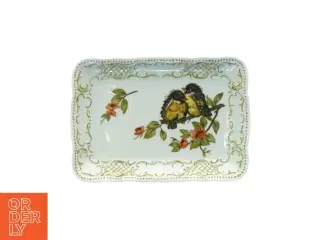 Håndmalet porcelæn fad fra West Germany(str. 18 x 13 cm)