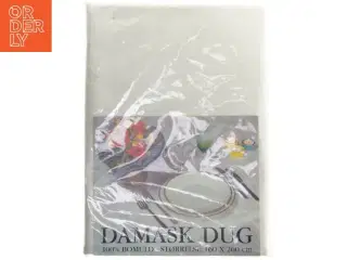 Hvid damask dug (str. 160x260 cm)