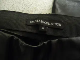 leggins fake læder str 36 sort 