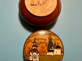 Retro/ vintage håndlavede træskrin fra USSR sælges