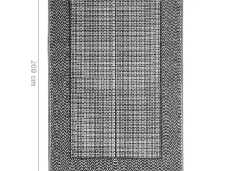 Udendørs gulvtæppe 140x200 cm PP sort
