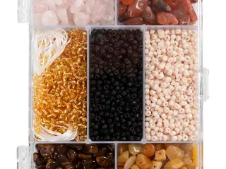 DIY Mix Smykker, Krystaller, str. 2,6-10 mm, hulstr. 0,8-1,2 mm, ass. farver, 1 pk.