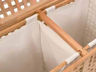 Vasketøjskurv 87,5x46x67 cm massivt valnøddetræ