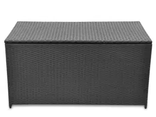 Udendørs opbevaringkasse sort 120x50x60 cm polyrattan