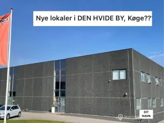 Hvide by i Køge.  Showroom. Kontor. Lager. Detailsalg.....