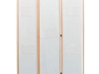 3-panels rumdeler 120 x 170 x 4 cm stof cremefarvet