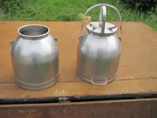 mælkespande i rustfrit stål