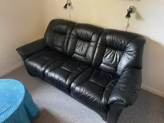 Læder sofa og hvilestol