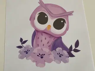 Børneplakat med ugle 40x50