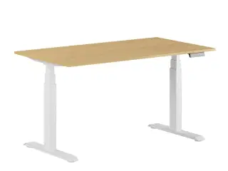 B2B Engros -  Two Hæve/sænkebord - 140x70cm - m/ 2 motorer - Eg-hvid
