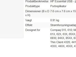 HP Essential USB 2.0 Port Replicator 