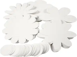 Blomster, diam. 20 cm, 400 g, hvid, 5x20stk./ 1 pk.