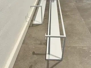 Metalhylde hvidlakeret 2 stk haves.