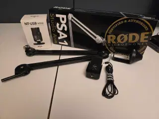 RØDE mikrofon (NT-USB Mini) & PSA1 stativ
