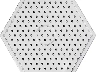 Perleplade, sekskant, str. 17,5x17,5 cm, JUMBO, klar, 1 stk.
