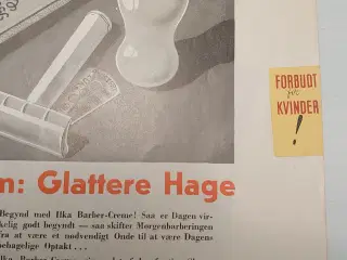 Avertering. Mandens Blad maj 1937.