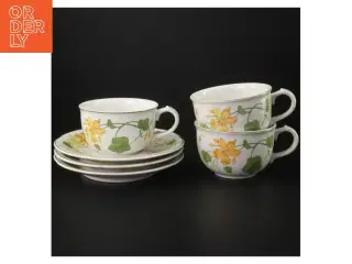 Porcelæn kopper med underkopper fra Villeroy & Boch (str. Ø. 17,5 cm. h. 7 cm. ø. 11 cm)