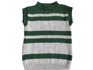 Håndlavet strikket ærmeløs sweater, ca 9-12 år