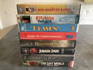 VHS bånd flere titler 50kr for alle 